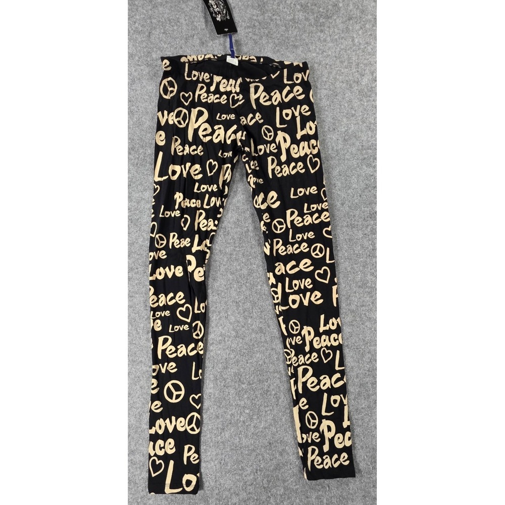 C-gen Love and Peace graffiti leggings Women's Med USA MADE NWT NEW